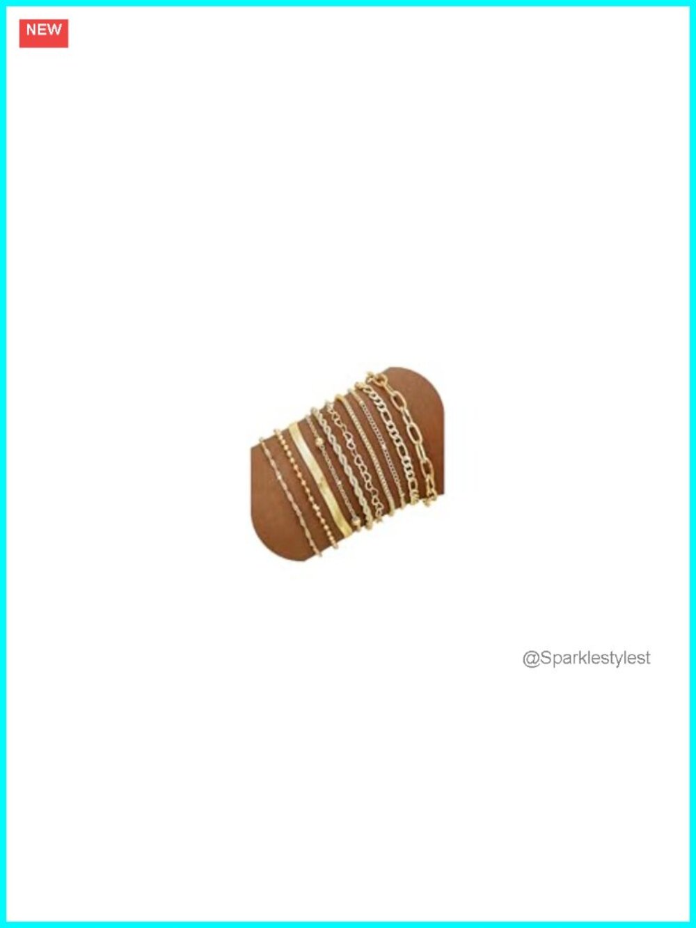 14K Gold Plated Dainty Stackable Bracelet Set 10 Pcs